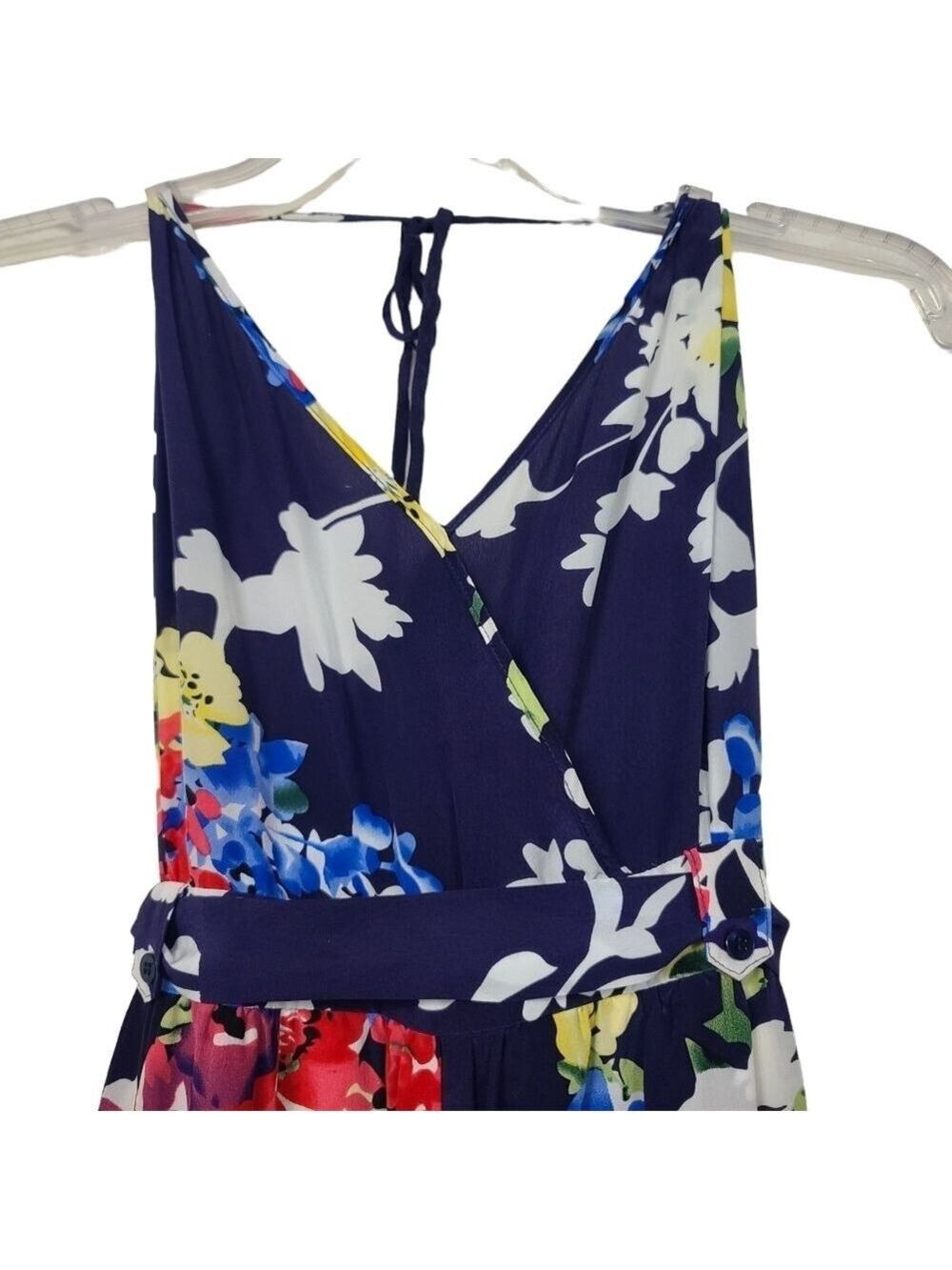 Yumi Kim Floral Silk Belted V Neck Sleeveless Jumpsuit XS - Picture 3 of 11